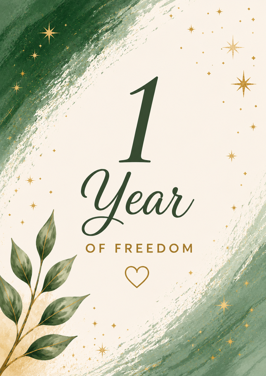 1 Year of freedom card