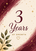 3 Years of growth card